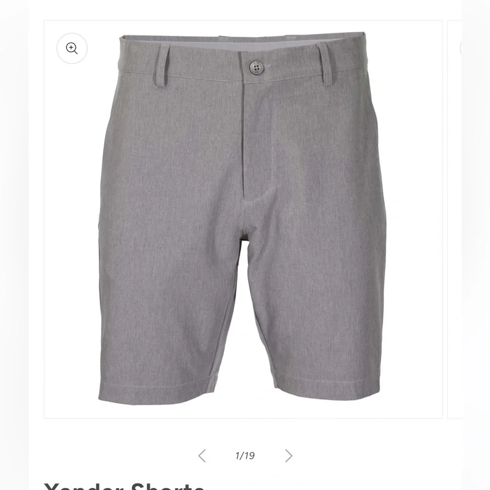 1764 Golf, mens Flat Front Heathered Gray Shorts